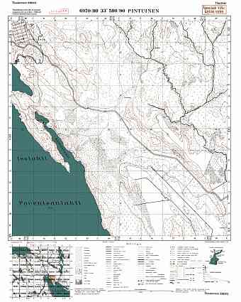 Pinduši. Pintuinen. Topografikartta 526203. Topographic map from 1942