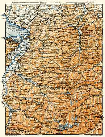 Map of Vorarlberg and the Forest of Bregenz