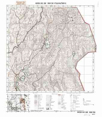 Palojarvi Lake; Voimatš Lake. Palojärvi, Vaimutjärvi. Topografikartta 512112, 512303. Topographic map from 1936