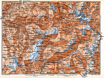 Tarentaise and Maurienne map, 1885