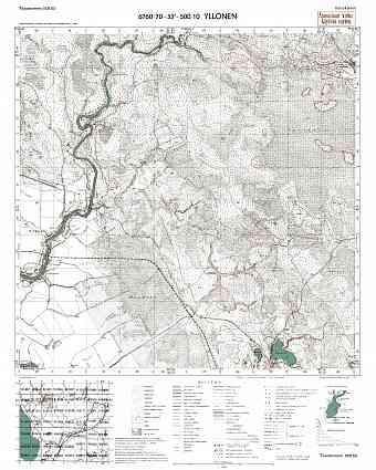 Verhovje. Yllönen. Topografikartta 513103. Topographic map from 1944