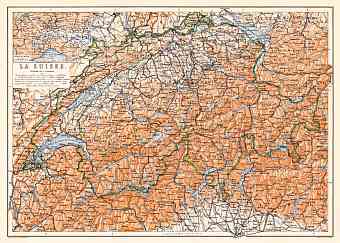 Switzerland, general map, 1897