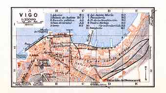 Vigo city map, 1929