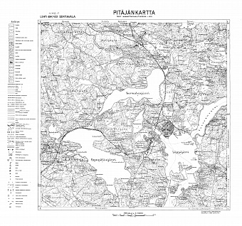 Sortavala. Pitäjänkartta 414211. Parish map from 1932