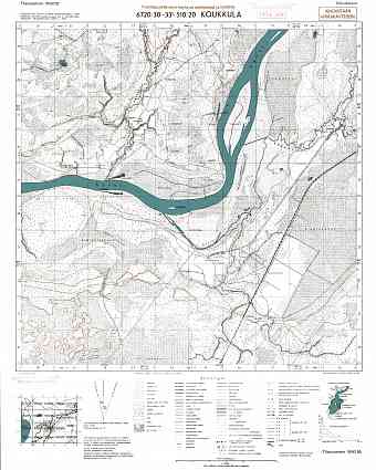 Kovkenitsy. Koukkula. Topografikartta 504205. Topographic map from 1944