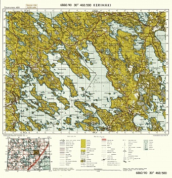 Kerimäki. Topografikartta 4213. Topographic map from 1941