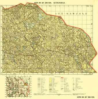 Карта карелии 1939 год