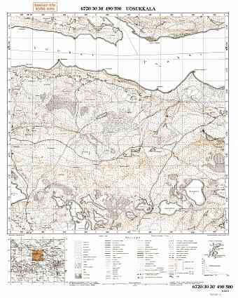 Mostovoje Village Site. Uosukkala. Topografikartta 402411. Topographic map from 1936