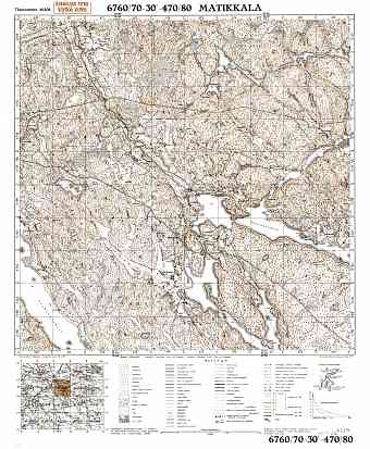 Maslovo. Matikkala. Topografikartta 411306. Topographic map from 1939