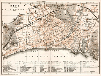 Nice city map, 1902