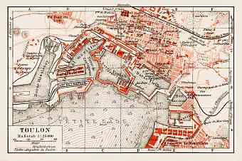 Toulon town plan, 1913