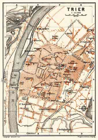 Trier city map, 1905