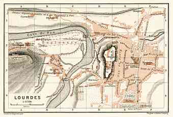 Lourdes city map, 1902