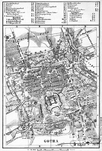 Gotha city map, 1887