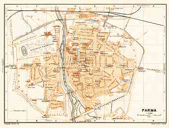 Parma city map, 1898