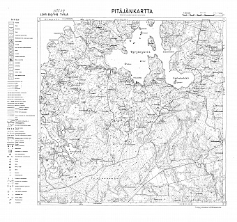 Tyrjä. Pitäjänkartta 412309. Parish map from 1938