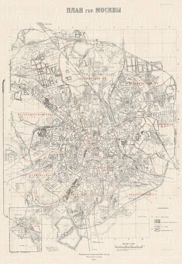 Карта москвы 1930 года с номерами домов