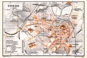 Oviedo city map, 1929