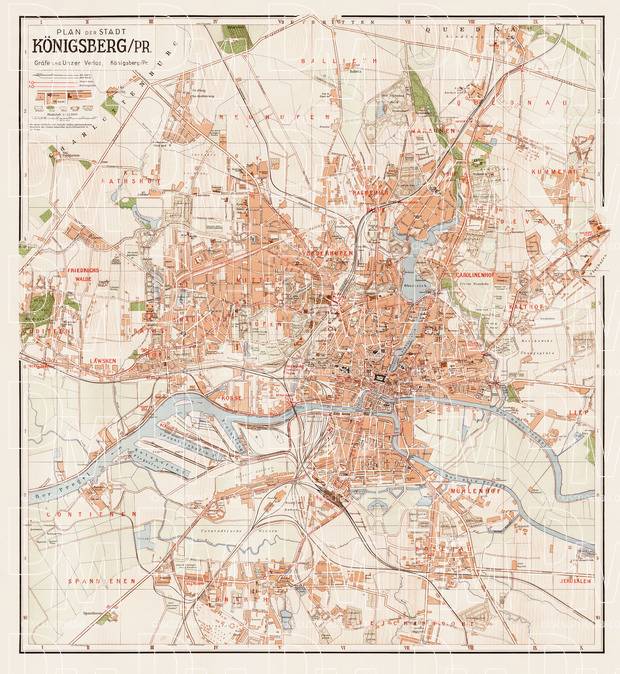 Кенигсберг карта 1938