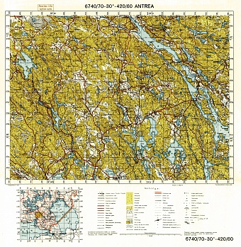 Kamennogorsk. Antrea. Topografikartta 4111. Topographic map from 1940