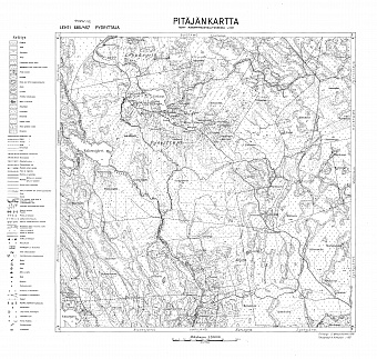 Kulismajarvi Lake. Pyörittäjä. Pitäjänkartta 414412. Parish map from 1936