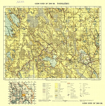 Tohmajärvi. Topografikartta 4232. Topographic map from 1933