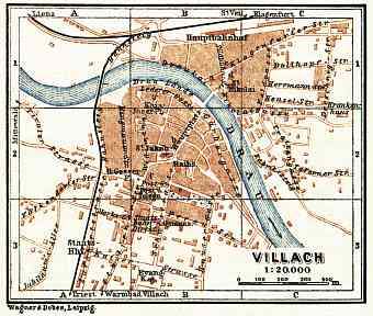 Villach town plan, 1911