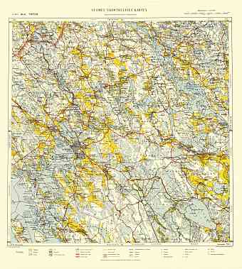 Vyborg. Viipuri. Taloudellinen kartta. Economic map from 1940