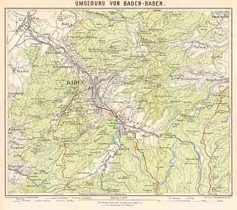 Map of the environs of Baden-Baden, 1927