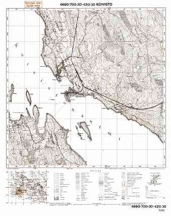 Primorsk. Koivisto. Topografikartta 402102. Topographic map from 1938