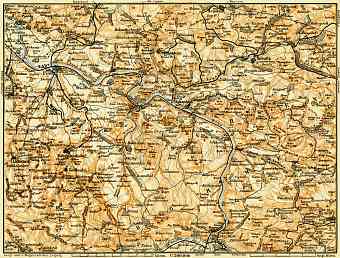 Sächsische Schweiz (Saxonian Switzerland) map, 1906