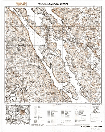 Kamennogorsk. Antrea. Topografikartta 411111. Topographic map from 1938