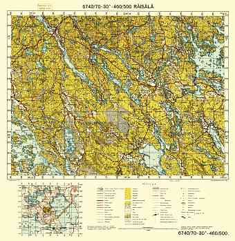 Melnikovo. Räisälä. Topografikartta 4113. Topographic map from 1940