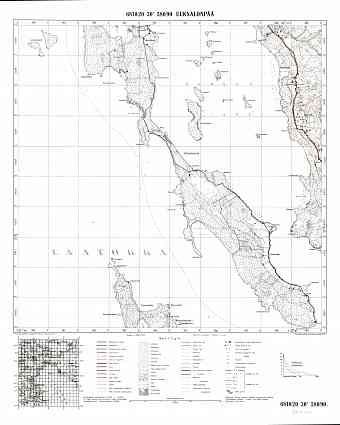 Uksalonpja, Peninsula. Uuksalonpää. Topografikartta 512102. Topographic map from 1930