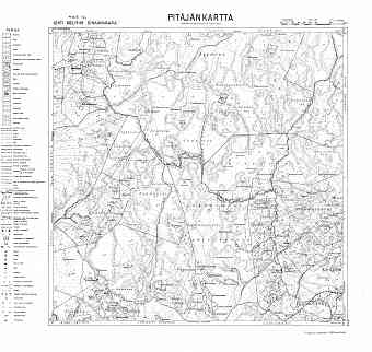 Ojnanvara. Oinaanvaara. Pitäjänkartta 412312. Parish map from 1938