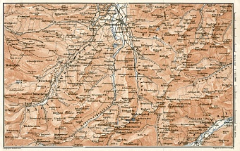 Oberstdorf and environs map (Rosengarten mountains), 1906