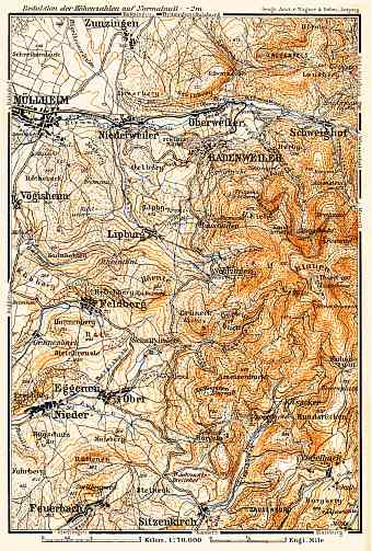 Müllheim environs map, 1905