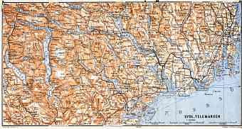 Southern Telemarks map, 1910