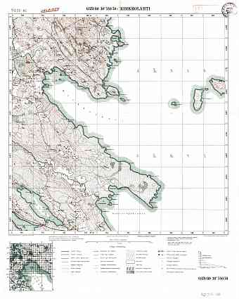 Kirkkolahti. Topografikartta 423302. Topographic map from 1937