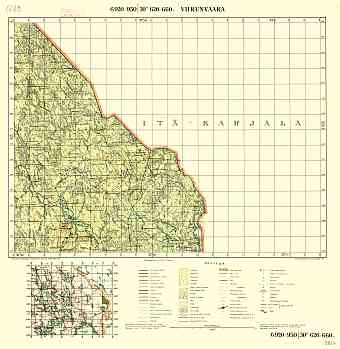 Карта карельского перешейка до 1939 года