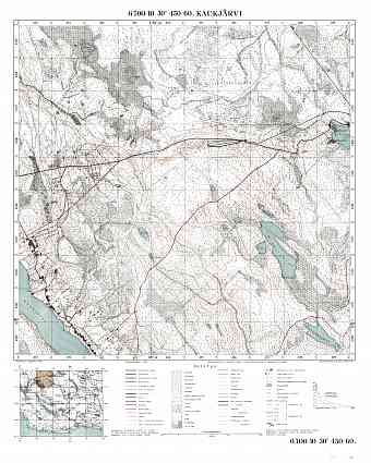 Krasavitsa Lake. Kaukjärvi. Topografikartta 402112. Topographic map from 1930