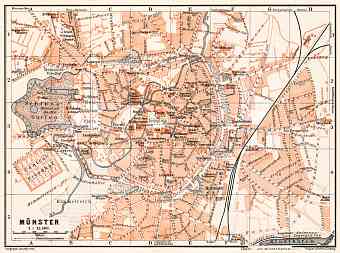 Münster city map, 1906