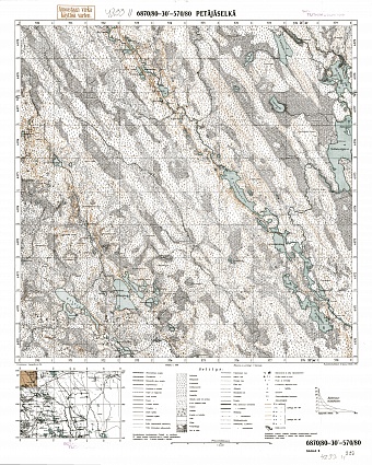 Pedaselga. Petäjäselkä. Topografikartta 423311. Topographic map from 1941