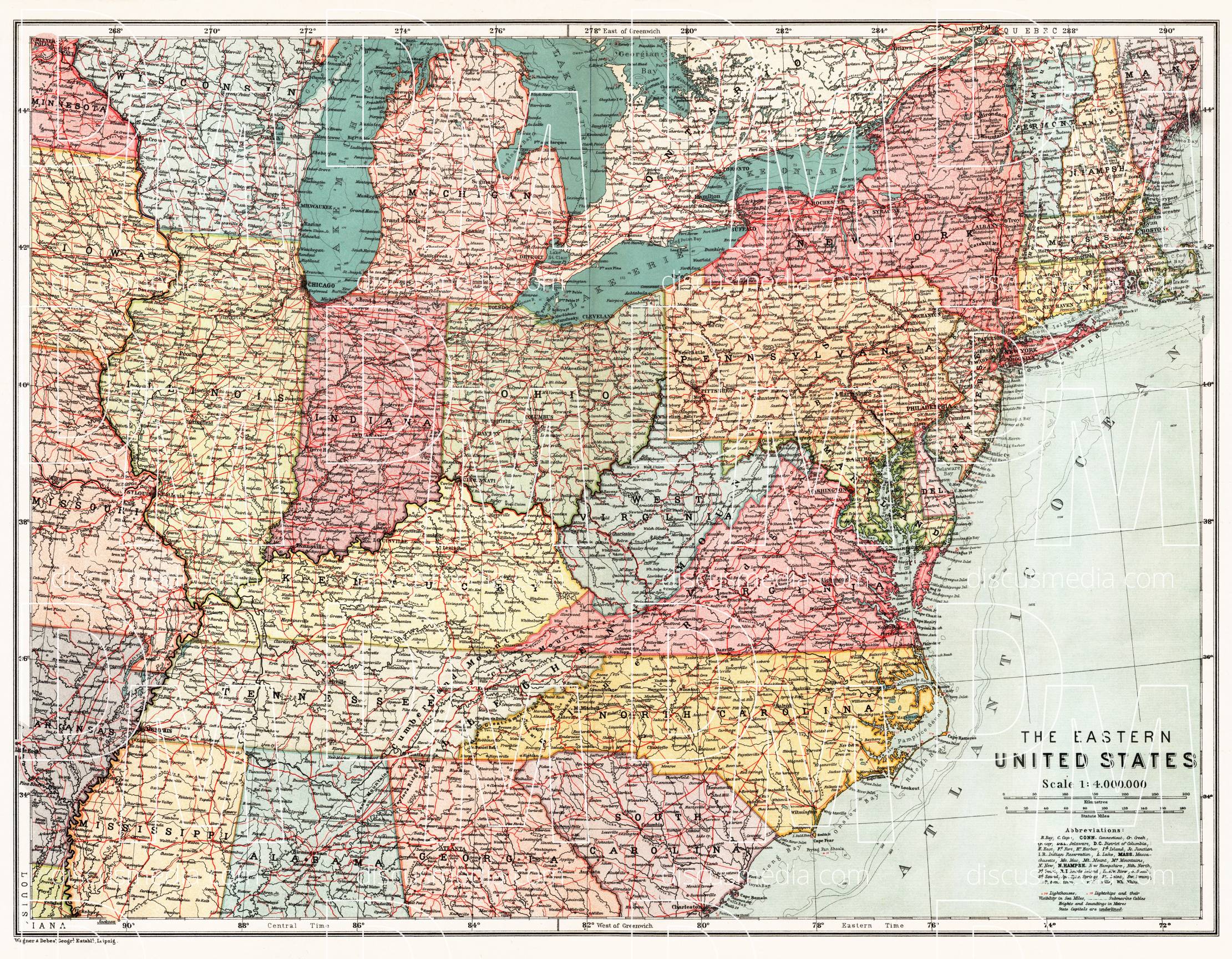 Map Of Eastern United States Ontheworldmap Com Vrogue Co   Bf2216951afc47c3adb6e33a89397e75 