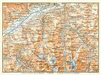 Sion south environs map, 1909