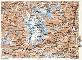 Trift (Gadmen) Glacier and environs map, 1909