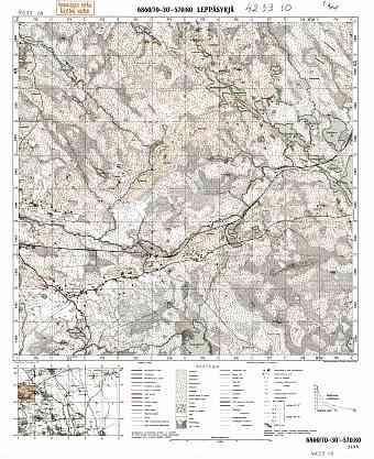 Leppjasjurja. Leppäsyrjä. Topografikartta 423310. Topographic map from 1938