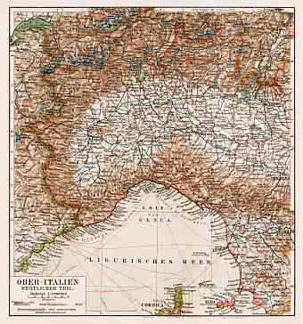 Map of Northwest Italy, 1903