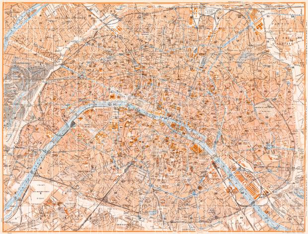Old map of Paris in 1931. Buy vintage map replica poster print or ...