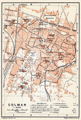 Colmar city map, 1906